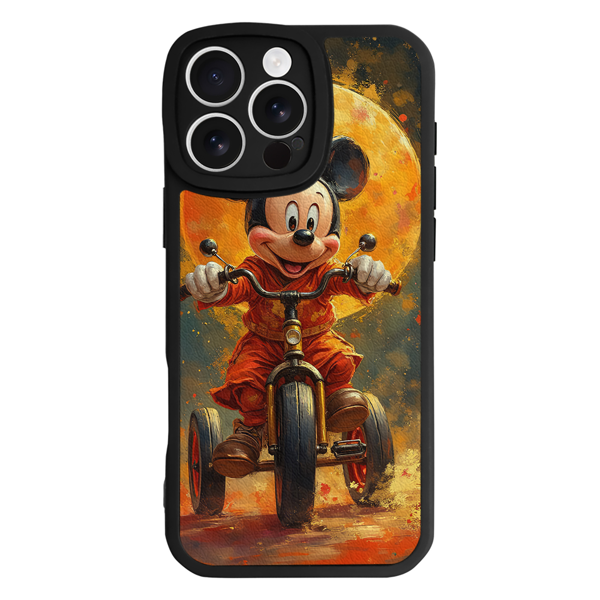 （画像用） ミッキーマウス Mickey Mouse 【iPhone 16シリーズ対応】シリコンスマホケース（レザー調） 材質：シリコン